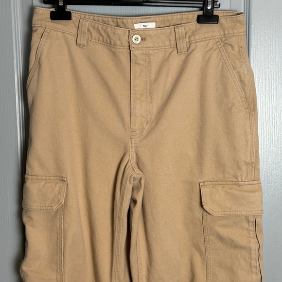 Aritzia TNA Corbett Cargo Pant Size 12 Tan Loose Baggy Wide Leg 90s Y2K Utility - Picture 4 of 16